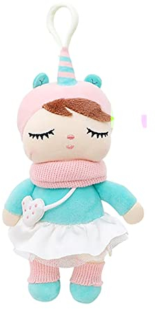 Metoo 1670-1-4 Mini Stoffpuppe Angela Einhorn blau/rosa 20 cm