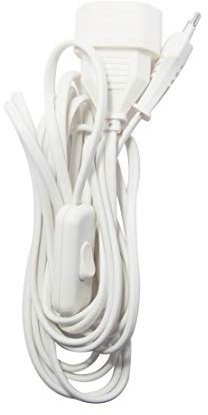 Alargador con interruptor - Blanco - 4 m