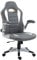 Vinsetto Computer Gaming Chair, Office Desk Swivel Chair, PU Leather Racing Chair with 90° Flip-up Armrest, Adjustable Height and Rolling Wheels, Grey