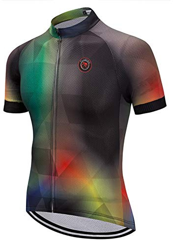 Weimostar Herren Radtrikots Schnelltrocknende Bike Tops Mannschaftssportbekleidung Colourful XL