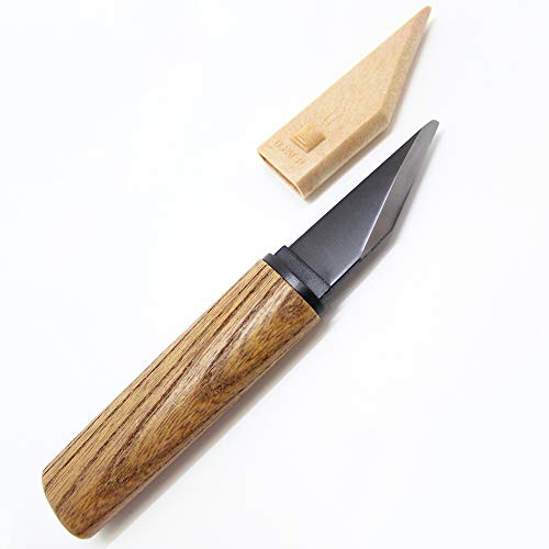 Yoshiharu Couteau japonais Kiridashi - Couteau de poche/manche en bois/Fabriqué au Japon
