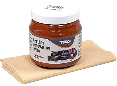 Langlauf Schuhbedarf Lederpflege Set - TRG Lederbalsam für Ledermöbel, Autoleder und Lederbekleidung - fusselfreies Poliertuch - Ledercouch Pflegemittel - Glattleder Pflege (London-tan)