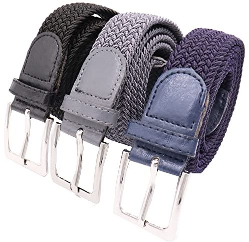 Safekeepers Stretchgürtel Damen - Elastische Guertel 30 MM - 3 Stück Gürtel