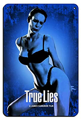 ZIMAO True Lies Filmcover Retro-Kunst 1 Blechschild Vintage Metall Pub Club Cafe Bar Home Wandkunst Dekoration Poster Retro 20 x 30 cm
