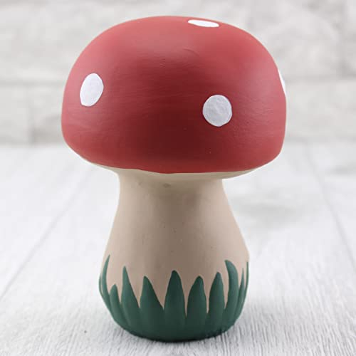 STEINFIGUREN SPICKER Steinfigur Fliegenpilz 229/17 Pilz Gartenfigur Steinguss Dekoration Rot Beige Grün