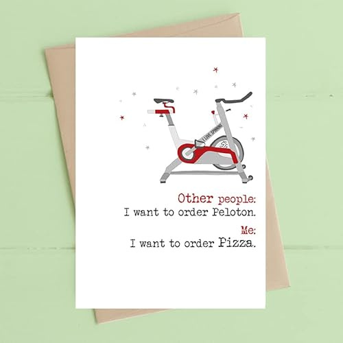 Dandelion Stationery People Want Peloton I Want Pizza Greeting Card Cards WW813