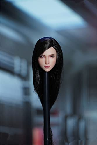Fremego 1/6 Maßstab Weibliche Kopf Skulptur,Goddess of Fantasy Mädchen Blasse Haut Kopf Geschnitzt für 12 Zoll PH TBL Körper Puppe (A)