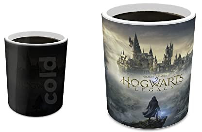 Morphing Mugs Hogwarts Legacy Offizielles Kunstwerk – Zauberwelt von Harry Potter – Eine 325 ml farbwechselnde Keramiktasse – Bild enthüllt, wenn heiße Flüssigkeit hinzugefügt wird