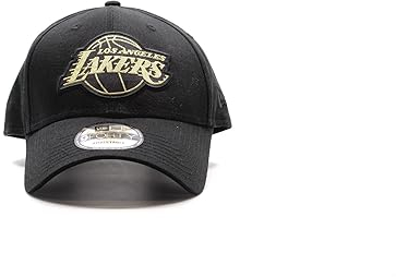 New Era Metallic Badge 9Forty Adjustable Cap LA Lakers Schwarz Gold, Size:OneSize