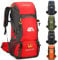 Favuit Wanderrucksack 30L, Herren Damen Trekkingrucksack Ultraleicht Faltbarer Reiserucksack Wandern Rucksack Klettern Tagesrucksack für Reisen Bergsteigen Camping Outdoor Reisen Sport(Rot)