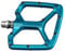 Funn Python Flache Fahrradpedale - Breite Plattform-Fahrradpedale für BMX/MTB Mountainbike, 9/16-Zoll CrMo-Achse (Türkis)
