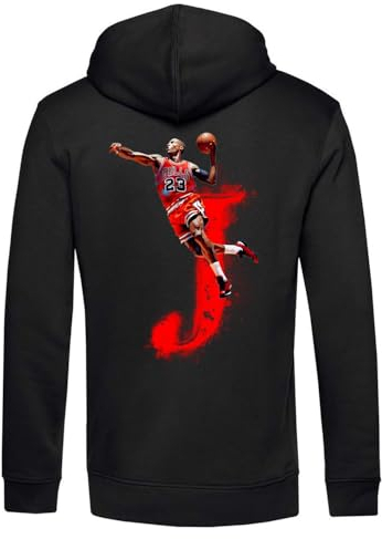 Blasfemus Sweatshirt für Herren mit Kapuze – The Last Dance – J 23 Champions Basketball, Schwarz, XL