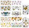 arricraft 10 Stück 10 Stile UV DTF Cup Wrap Transfer Aufkleber, Insekten-Transferpapier, Schmetterling, Rub-On-Aufkleber Biene PVC-Cup-Wrap-Aufkleber Wasserfeste Rub-Abziehbilder