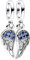 PHCLASY Sparkling Splitable Engel Flügel Dangle Charms Kompatibel for Armband und Halskette 925 Sterling Silber Bead Charm Christmas Charms für Damen