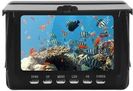 Video Fish Finder Camera, 5in 1080P Underwater Fishing Camera, Visual Fish USB Detector Device with Light for Boat Kayak Canoe