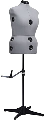 BaraSh Schneiderpuppe Verstellbar Weiblich Grau L Größe 44-50 Kleiderpuppe Mannequin Body