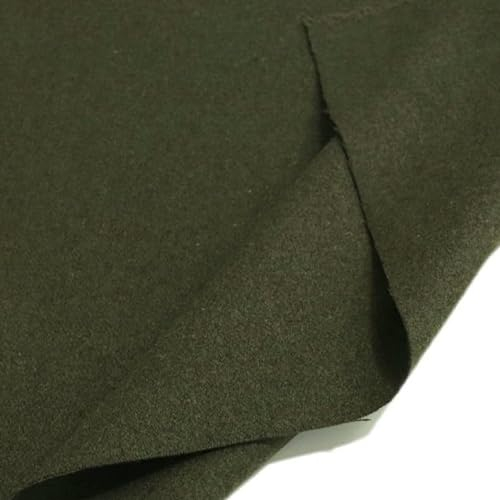 TOLKO 50cm schwerer warmer Winter Loden Mantelstoff | weich winterfestes Wolltuch für Mantel Jacke Poncho Zugluft Vorhang Wärme Dämmung | Wollstoff Meterware zum Nähen Wolle (Tirol Grün)