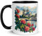 Mug Paris tour Eiffel France Souvenir Voyage Tasse Monuments Dessin Romantisme Élégance Déco Café Ville Lumière Thé Cadeau Art Original France Romantique (Notre Dame)