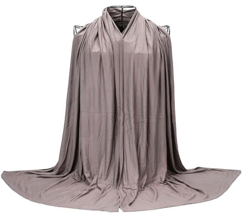Ever Bloom Kopftuch Damen Hijab für muslimische Frauen lang- Muslim Kopfbedeckung Schal Atmungsaktiv - Premium 190 x 70 cm, Schal Farben:Moka