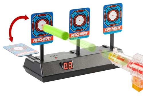 Playtastic Kinder Schiessstände: Elektronische Zielscheibe mit Auto-Reset, Sound- & Licht-Effekten, LCD (Punktespielzeug, Schießspielzeug, Pistole)