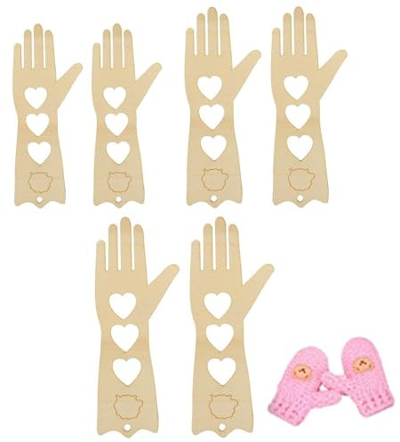 Blockierung von Holzhandschuhen, 6 Stück Holzhandschuh, Handschuh Form Blockierung, Handschuh Modell Werkzeug für Stricken, Display für den Hausgebrauch Handschuhe für Handstrick Formen für Prinzipien