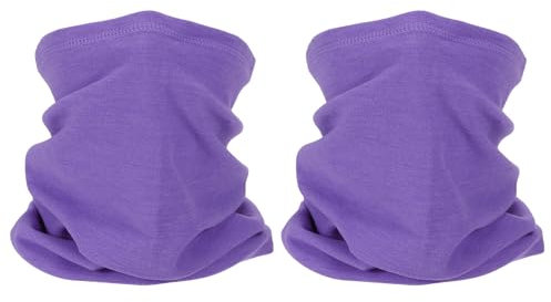 PATIKIL Winter Neck Warmer, 2 Pack Windproof Neck Gaiter Cold Weather Scarf Face Covering Ski Gaiter for Men Women, Purple