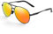 MXNXEU Sonnenbrille Herren Damen Fahrerbrille Polarisierte Unisex Outdoor Klassische Stile(Orange Linse Schwarz Rahmen)