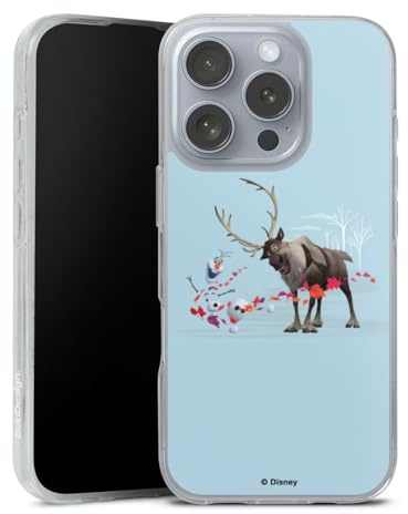 Silikon Hülle kompatibel mit Apple iPhone 16 Pro Case transparent Handyhülle Disney Frozen Olaf Die Eiskönigin