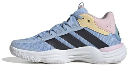 adidas Courtstabil Indoor Shoes, Calzado Deportivo Mujer, Cloud White/Bright Royal/Team Solar Orange, 39 1/3 EU