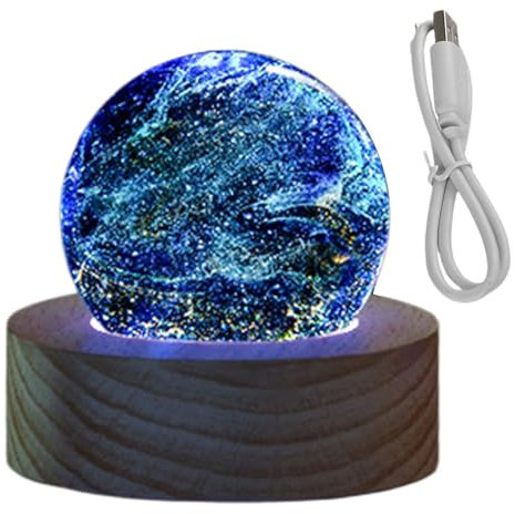 Bola de con soporte, lámpara de mesa de bola de , lámparas de noche recargables de globo de , decoración de escritorio, iluminación ambiental con soporte para meditación