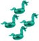 BESTonZON 4piezas Soportes Flotantes Inflables para Bebidas Forma De Unicornio Portavasos De Playa Verde Transparente Decoración De Fiesta De Verano