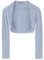 FEOYA Girls Wrap Dance Sweater Long Sleeve Ballerina Cardigan Wrap Ballet Tops Gymnastics Sport Crop Top Blue 9-10 Years