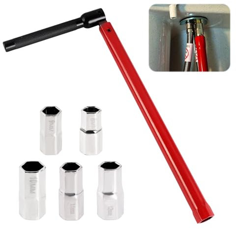 Kitnelw Llave para Grifos de Fregadero Herramienta de Instalación de Grifos 8-12 mm Llave Tuerca Grifo para Instalaciones de Plomería de Grifo de Fregadero