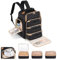 Hautton Grand Organisateur Transport de Vernis à Ongles, Sac Rangement Manucure et Lampe Sécheuse à Ongles Contenant 126 Flacons, Étui Voyage Onglerie Professionnel Robuste -Noir