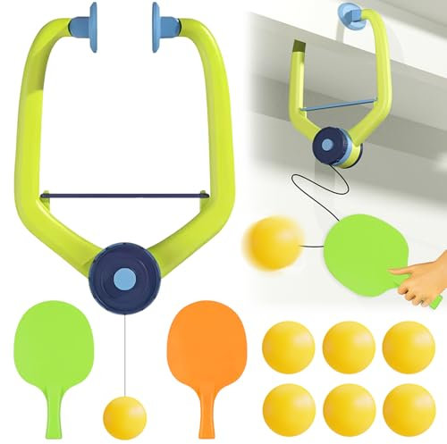 Axinyijia Hängender Tischtennis Trainer Set, Tür Ping Pong Spiel für Türrahmen, Verstellbarer Door Ping Pong Game Table Tennis Zubehör für Kinder Erwachsene