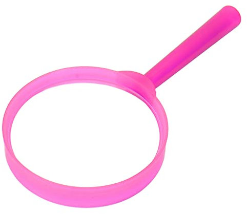 Hochwertige Mini-Lupe, Tragbare Leselupe für Studenten und, Mehrzwecklupe für Tägliche Aktivitäten, Klassisches Design (PINK)