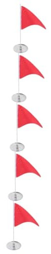 EXAOMBLE 5 Sätze Golf Fahnenmast Launch-Monitor Golf Golfrasen Spiel Golfzubehör Kurs Golffahnen üben kleine Golf-Übungsflagge Golf-Trainingsgerät tragbare Golfübungsflagge Rostfreier Stahl