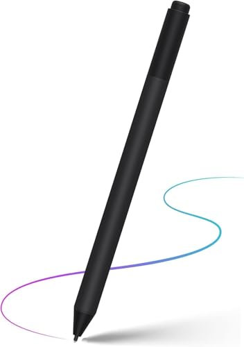 Surface Pen 1776 (EYU-00001) pour Microsoft Surface Pen pour Surface Pro 7+/8/7/6/4/3/Go3/2/1/Studio 2+/2/1/Book 3/2/1/Laptop 5/4/3/2/1 Stylet, 4096 Niveaux de Pression,Adsorption Magnétique,Noir