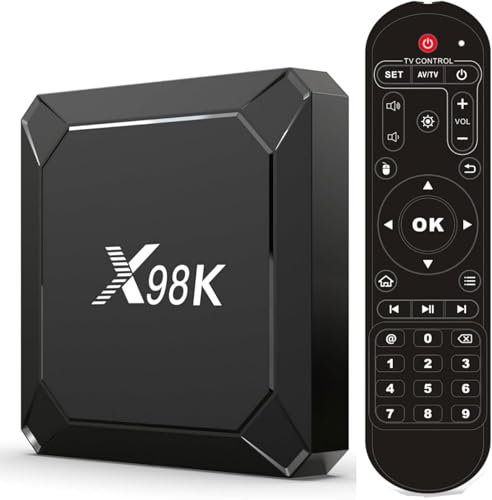 Android TV Box 13.0 Android TV Box X98K 4GB RAM 32GB ROM RK3528A CPU Quad Core Arm Cortex A53 Android Box Support 2.4/5.0GHz WiFi6 BT5.X 4K 100M Ethernet USB 3.0/2.0 TV Box Android