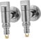 Warmhm 2Pcs Angle Shut Off Valve for Washing Machine Automatic Water Supply Connector Easy Installation Leak Prevention Bathroom Accessory for Reliable Performance