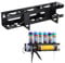 Rppiup Silicone Tube Holder Storage, Wall Mount Caulking Tube and Caulking Gun Holder, Metal Silicone Holde r Storage Van, Van Accessories Holds 6 Tubes & Caulking Nozzle for Workshop Garage Tool Shed