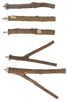 Abaodam 5sätze Holz Vogelkäfig Stehstab Für Haustiervögel Aktivitätsstange Mit Natürlichem Hochwertigem Holzmaterial Für Vogelkäfig Zubehör Zum Spielen