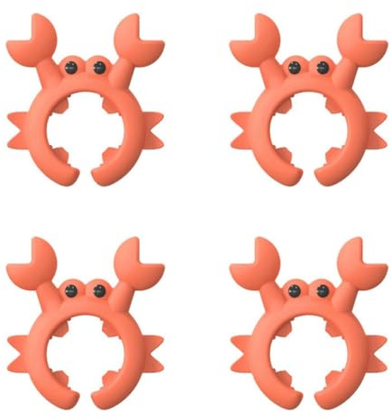 Rersduyt 10pcs Pack Crab Shape Silicone Spatula Holder, Universal Crab Silicone Spatula Rest, Multi-Functional Kitchen Tool