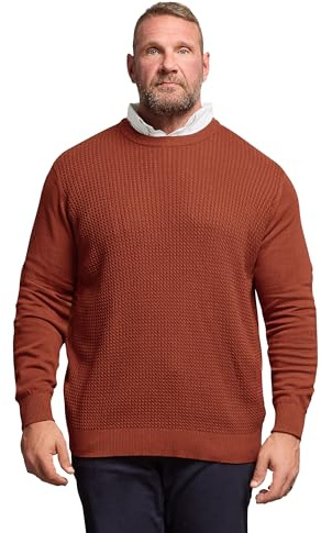 BadRhino Big & Tall Cable Knit Mock Shirt Jumper - Men's - Plus Size Curve