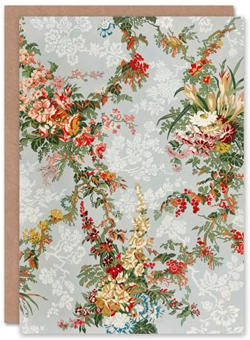 Artery8 Sir Matthew Digby Wyatt Art Card Elegant Vintage Flower Pattern