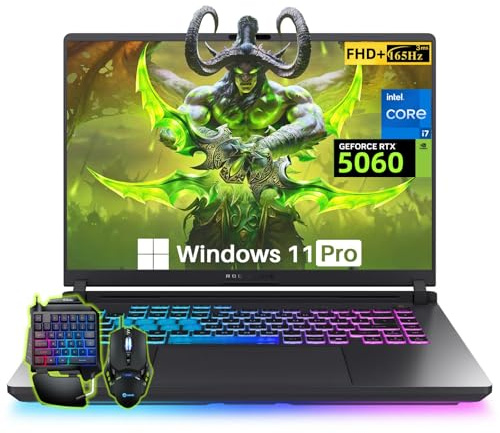 ASUS ROG Strix G16 Gaming Laptop, Intel i7-14650HX(Up to 5.2GHz), NVIDIA RTX 5060, 16 FHD+ 165Hz 3ms ROG Nebula Display, WiFi 7, Hires Audio, 64 GB DDR5, 2 TB SSD Gen 4, Windows 11 Pro