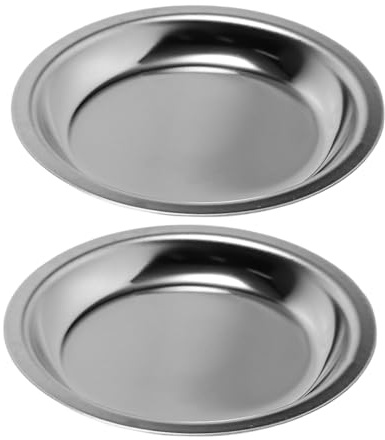 Ipetboom 2pcs Stainless Steel Tea Bag Tray round Coaster Organizer for Tea Bag Storage Kitchen