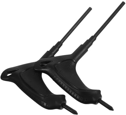 Ciieeo 2 Stück T Griff Schraubenschlüssel für Inline Skates Ergonomisches Skate Werkzeug Multifunktionales Rollschuh und Skateboard Zubehör Kompatibel für Rollenwechsel Tragbar für Sport