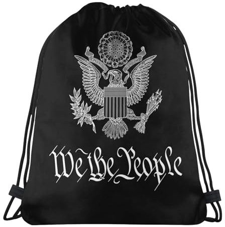 Gymsack Wir, Das Volk – Us-Adler – Wappen Der Us-Verfassung – Präambel Turnbeutel Unisex Kordelzugbeutel Sport Gym Sack Für Holidays Schwimmen Schule 36X42CM