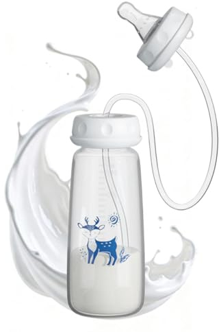 Stillflasche – Kolikfrei und Auslaufsicher | Kinder Trinkflasche mit Schlauch | Für Kinder Mädchen Schlafzimmer Auto Reisen Krankenhaus Fütterung Trinkbecher